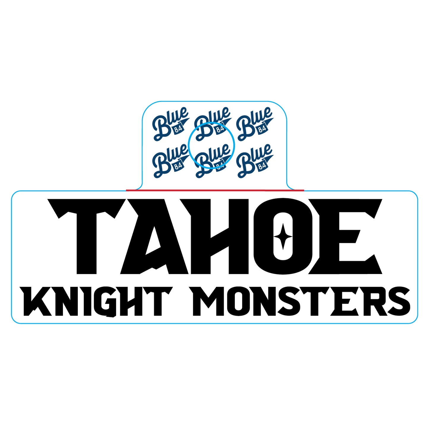 "Tahoe Knight Monsters" Text Sticker