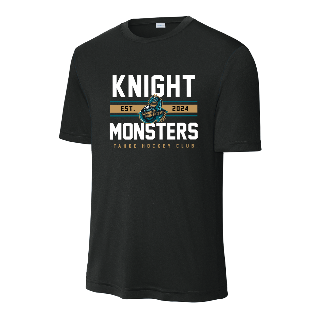 Knight Monsters Black Stripes Text 17 T-Shirt