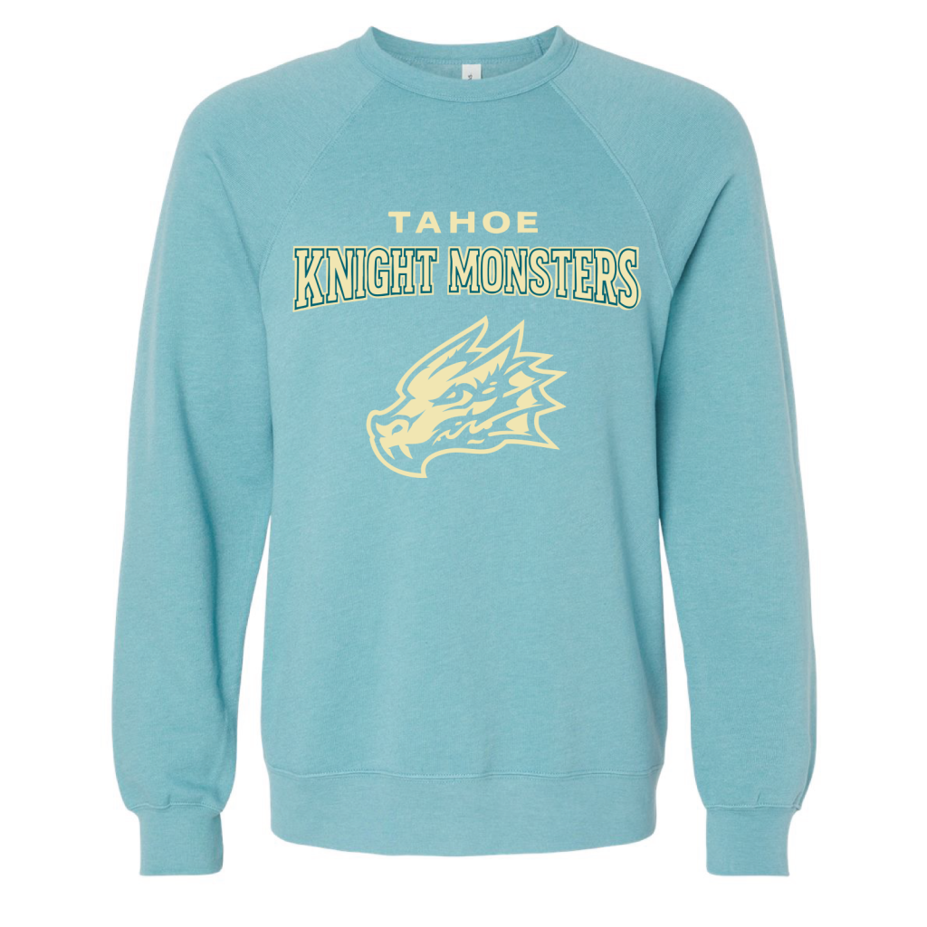 Tahoe Knight Monsters Heather Blue Vintage 25 Crewneck