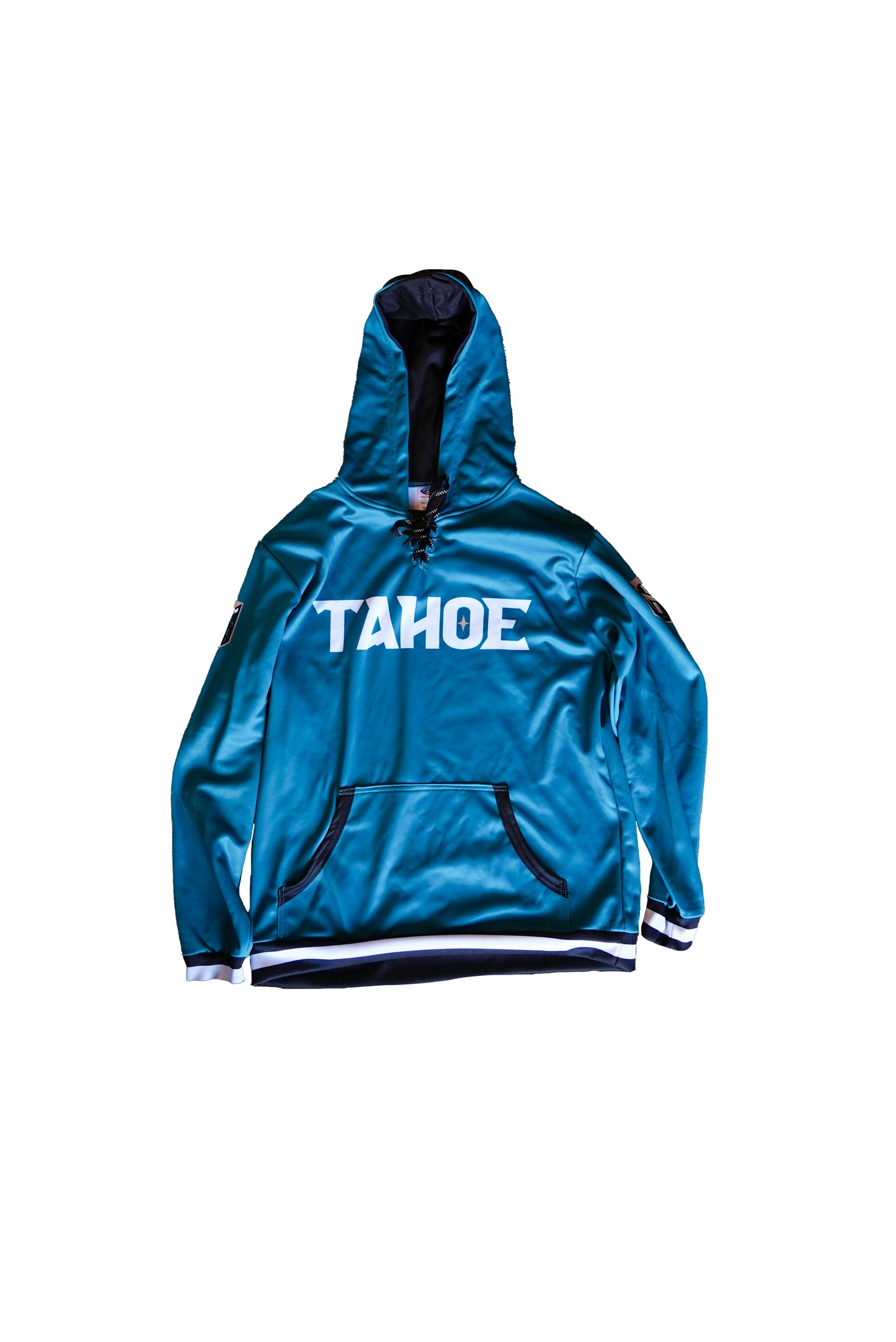 Tahoe Knight Monsters Athletic Knit Teal Striped Hoodie