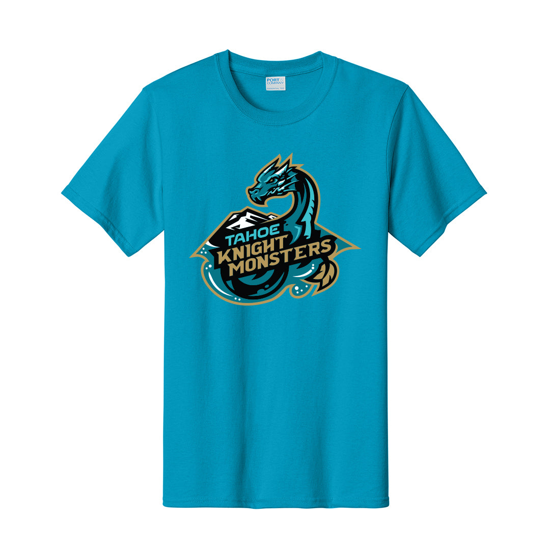 Tahoe Knight Monsters Turquoise Essential Primary Logo Tee