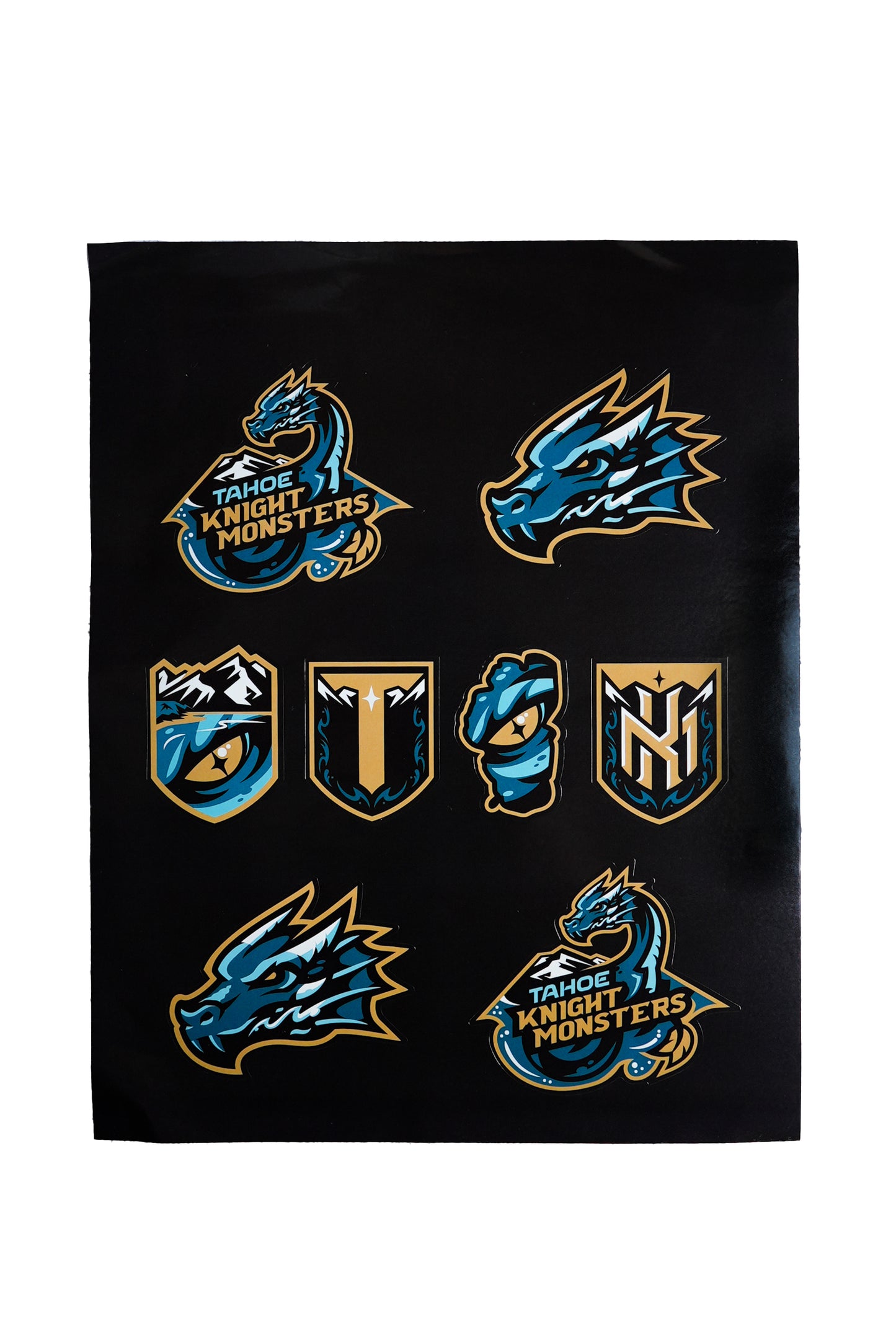 Tahoe Knight Monsters Team Logo Sticker Sheet