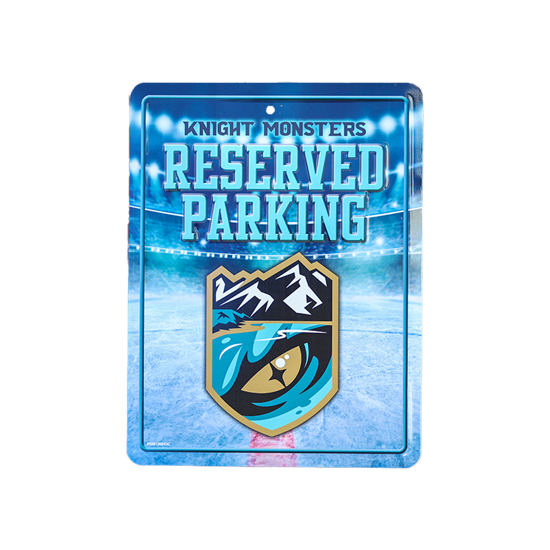 Tahoe Knight Monsters Metal Parking Sign