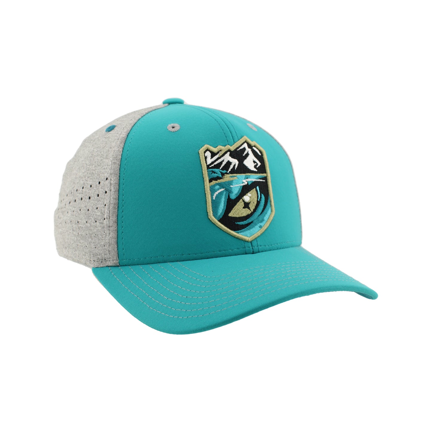 Tahoe Knight Monsters Action Teal/Grey Shield Eye Logo Hat