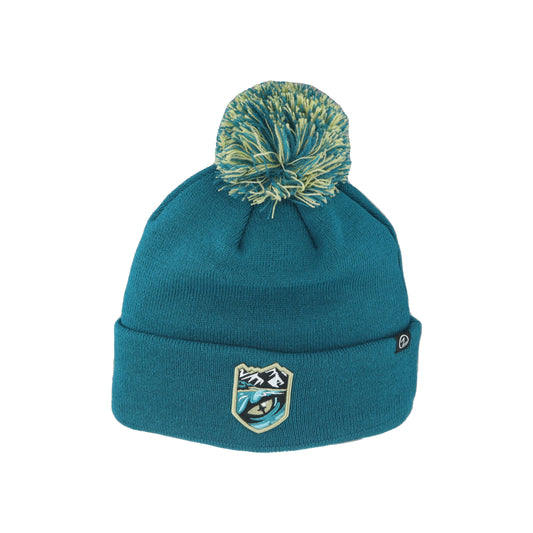 Tahoe Knight Monsters Teal Pom Beanie