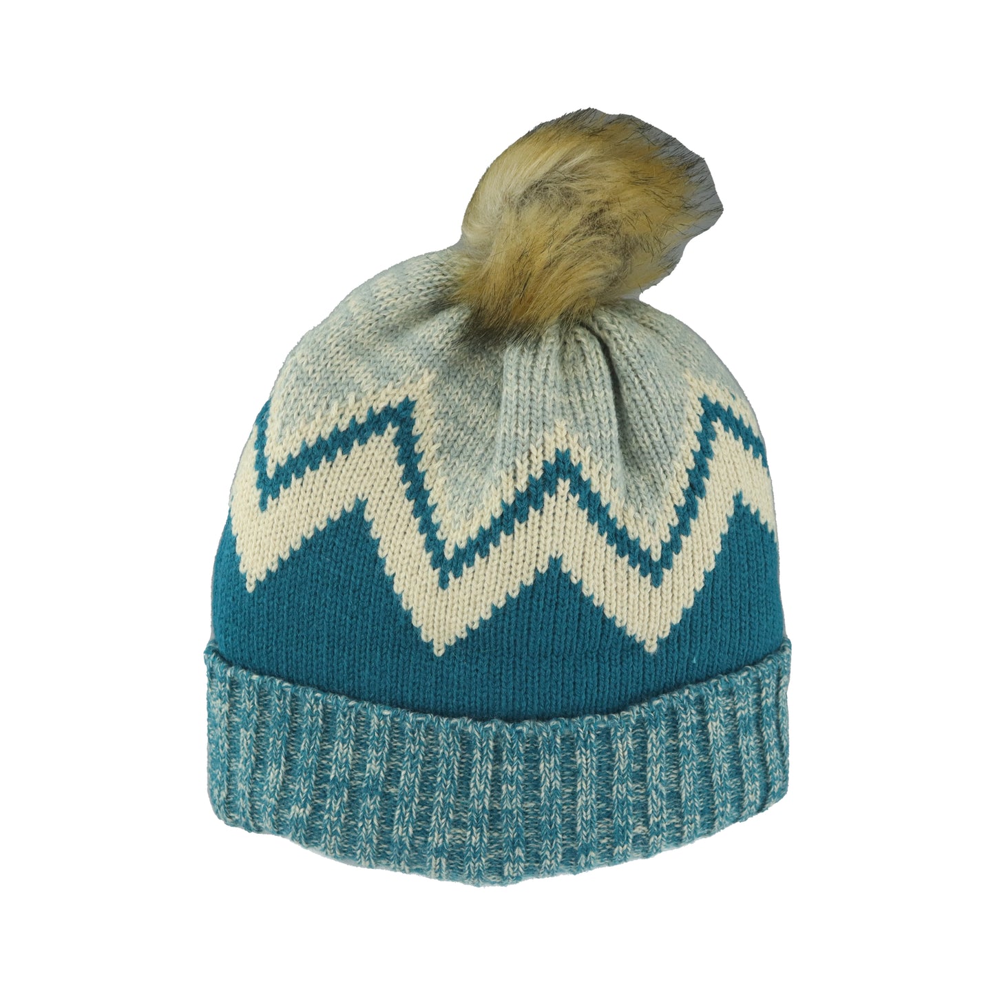 Tahoe Knight Monsters Minx Teal/Stone/Lt. Gray Pom Beanie