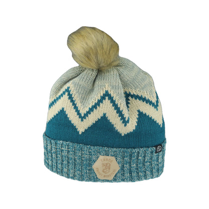 Tahoe Knight Monsters Minx Teal/Stone/Lt. Gray Pom Beanie