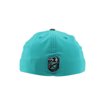 Tahoe Knight Monsters Zephyr Myth Heather Charcoal/Teal Stretch Fit Hat