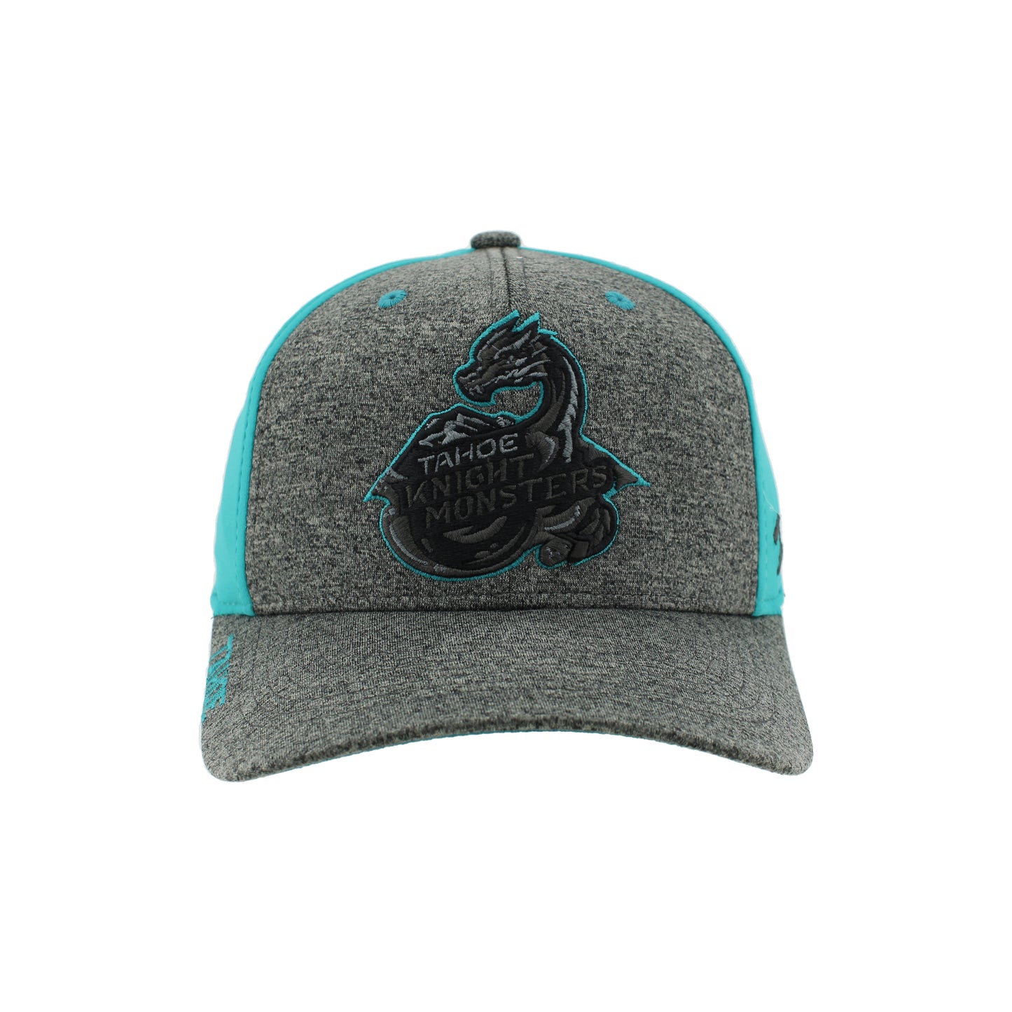 Tahoe Knight Monsters Zephyr Myth Heather Charcoal/Teal Stretch Fit Hat