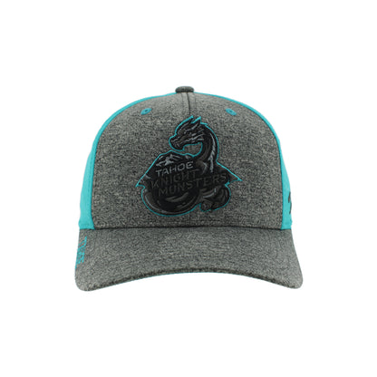 Tahoe Knight Monsters Zephyr Myth Heather Charcoal/Teal Stretch Fit Hat