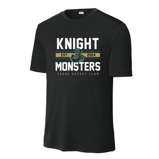 Knight Monsters Black Stripes Text 17 T-Shirt