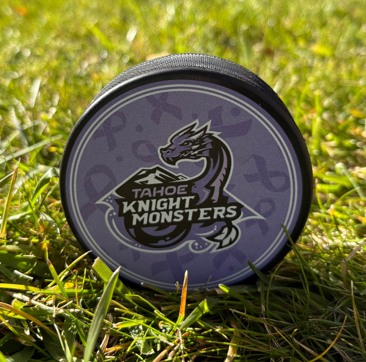 Tahoe Knight Monsters Cancer Awareness Puck