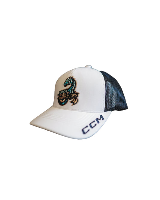 Tahoe Knight Monsters CCM White/Black Meshback Trucker Hat