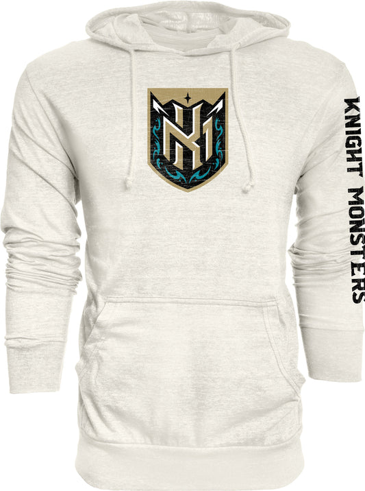 Tahoe Knight Monsters Oatmeal Triblend Hooded LS T-Shirt