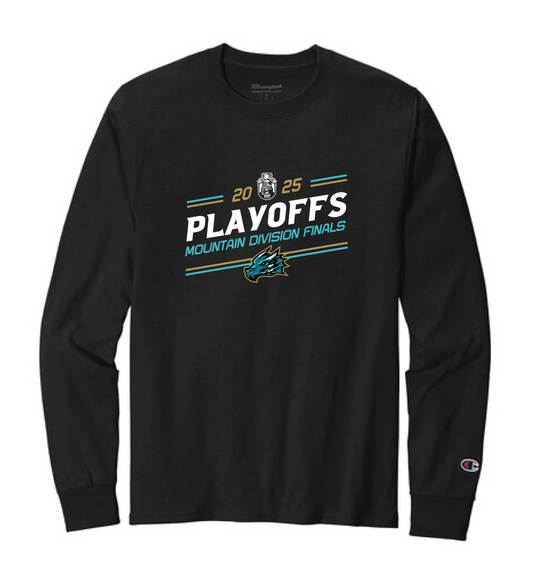 Tahoe Knight Monsters 2025 Divisional Finals Long Sleeve Black Tee