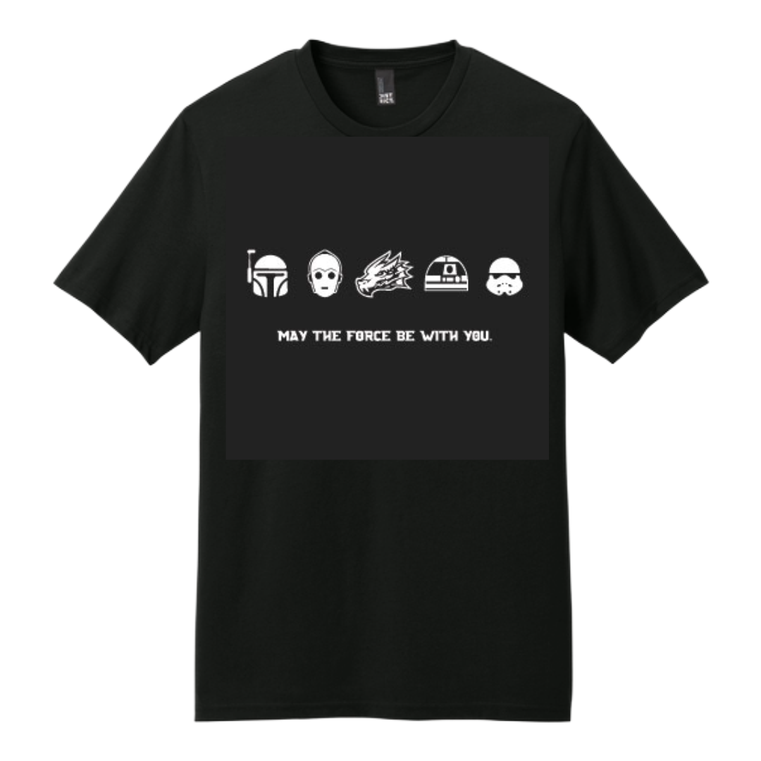 Knight Monsters Black Sci Fi Character Tee