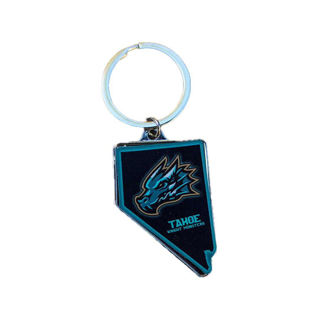 Tahoe Knight Monsters State Shaped Keychain