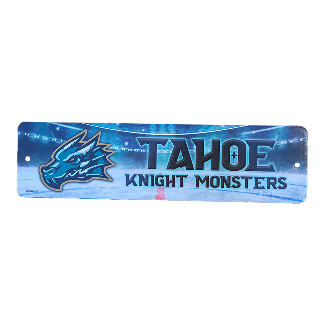 Tahoe Knight Monsters Metal Street Sign